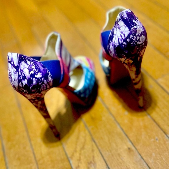 Christian Louboutin Pitou 150 Bazin Cutout Printed Red Sole Bootie Women 37.5 - Picture 5 of 14